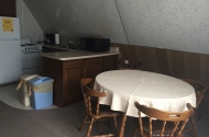 cabin #1 kitchen eating area